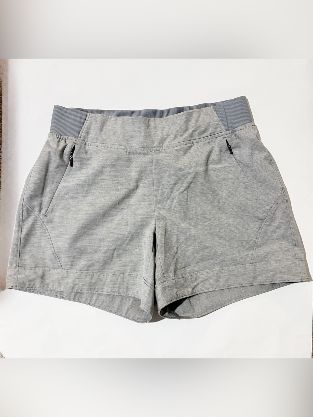 **CALIA XS Gray Athletic Lounge Shorts Zip Pockets High Waisted